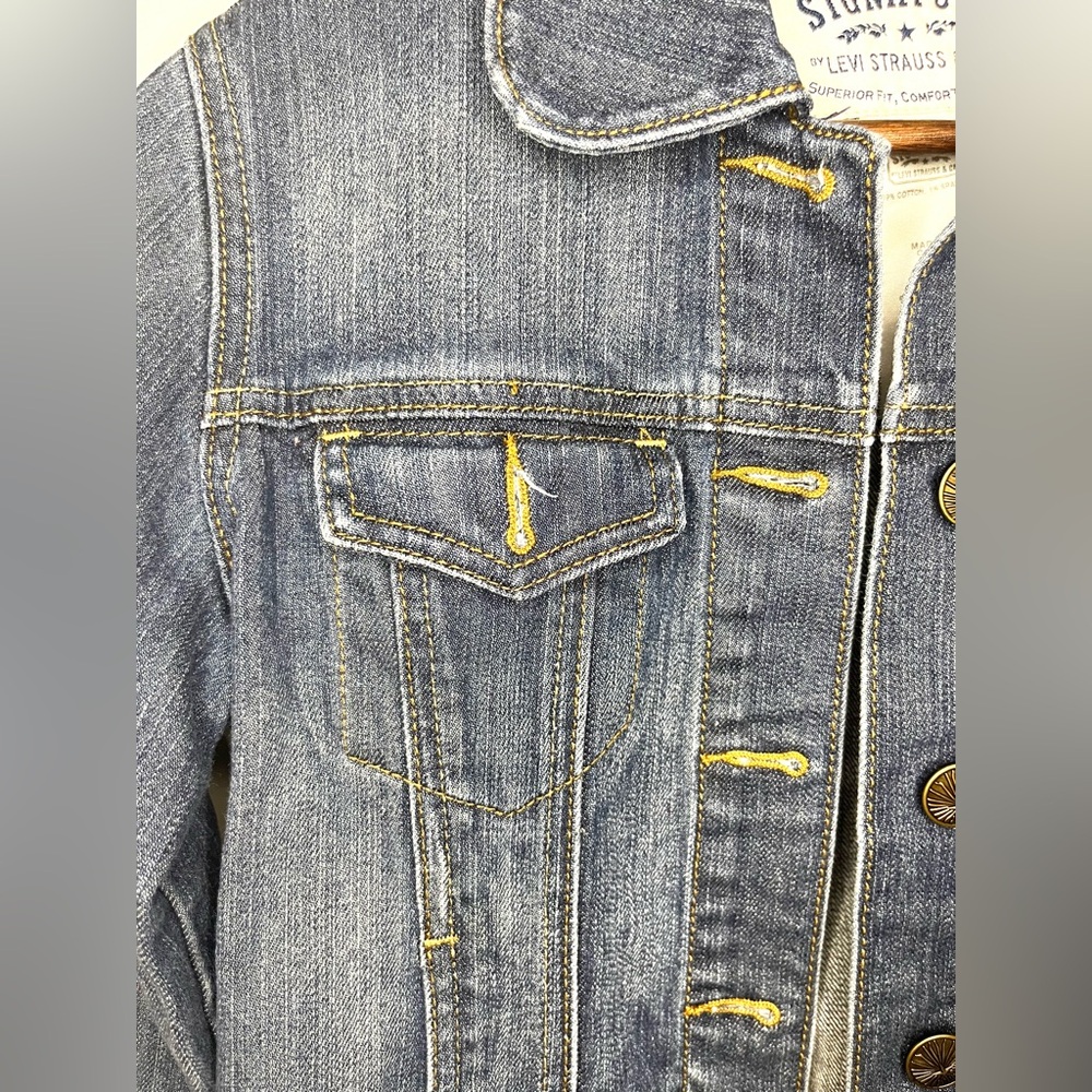 LEVI’S‎ Signature Levi Stauss & Co Denim Button Down Up Trucker Jacket | Small - Picture 3 of 11